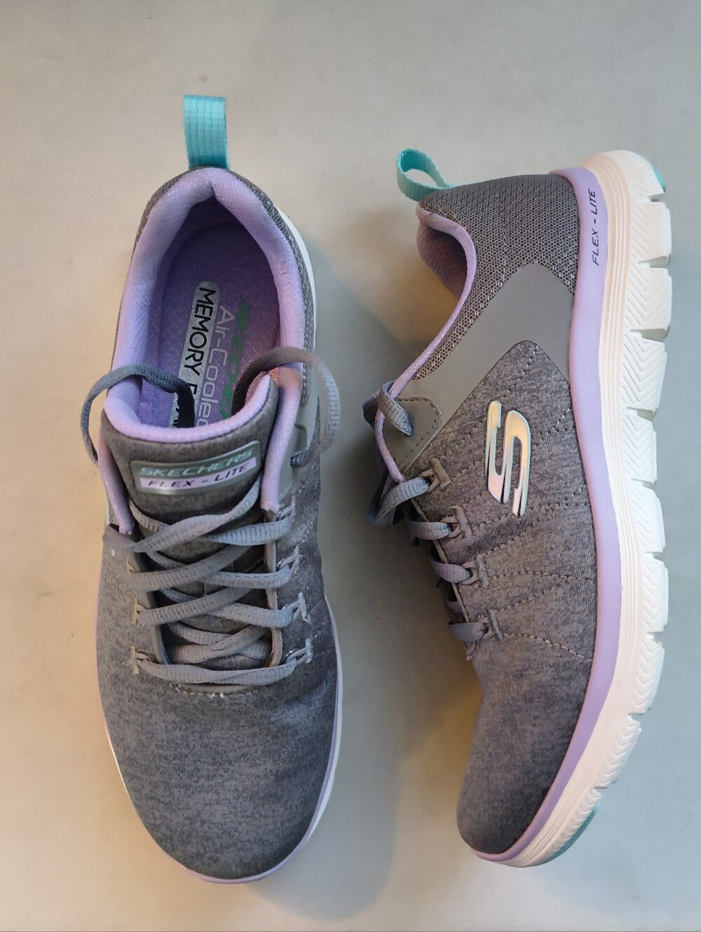 Skechers Flex Appeal 4.0 Grey Lavender Sneakers Women's Size US 7
